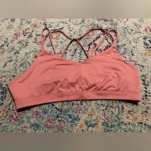 Old navy active fitness sports bra pink women’s size xxl workout top cross cross